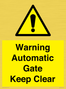Warning Automatic Gate Keep Clear